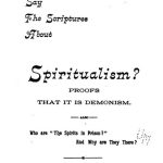 What Say the Scriptures About Spiritualism?