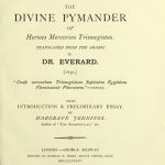 The Divine Pymander of Hermes Trismegistus