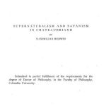 Supernaturalism and Satanism in Chateaubriand